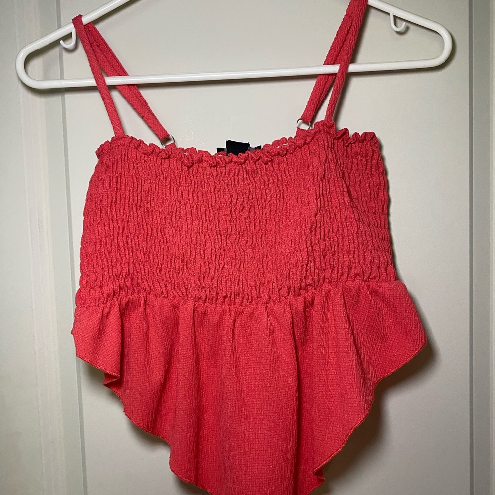 Forever 21 Red Asymmetrical Tank Top